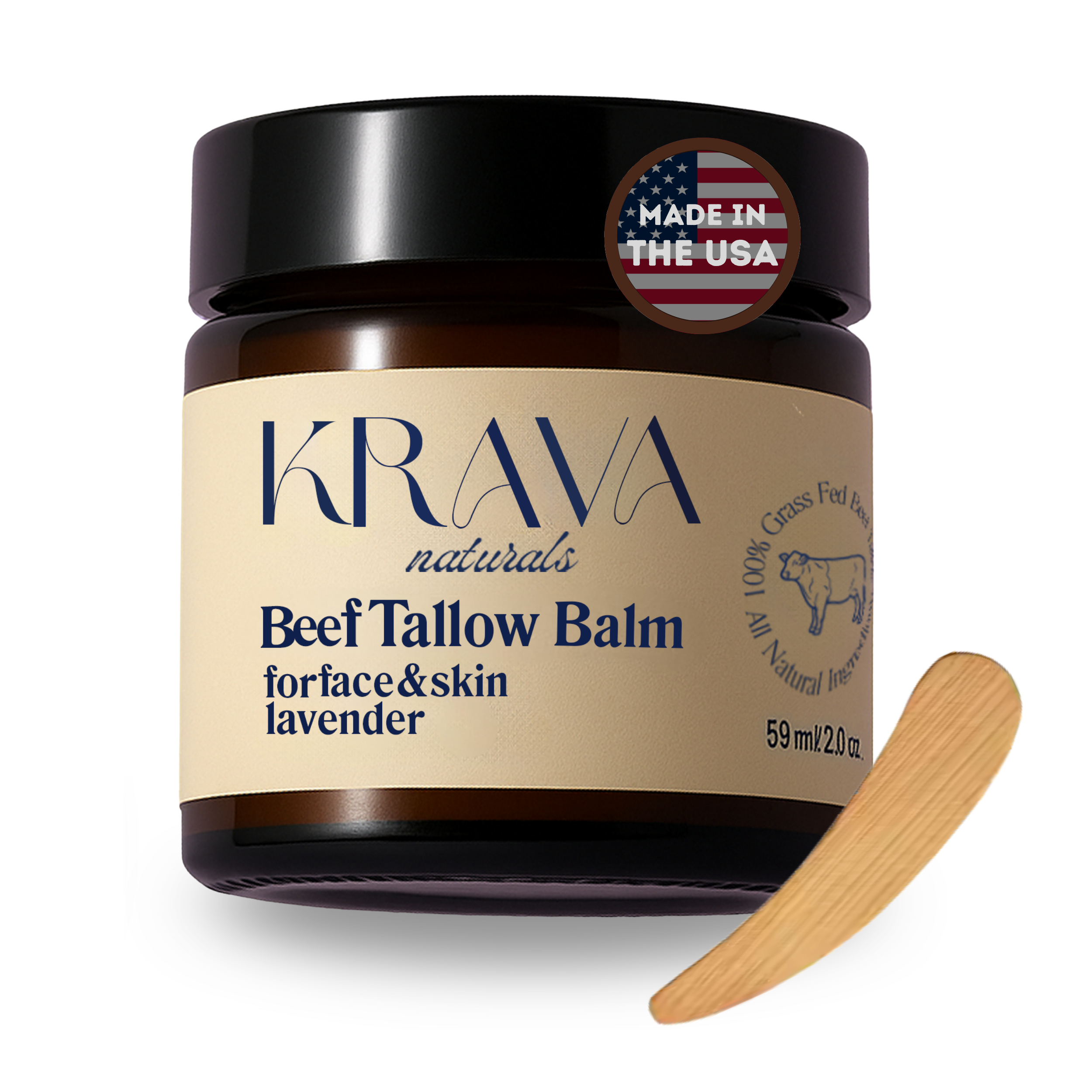 Lavender Whipped Beef Tallow Balm 2 oz